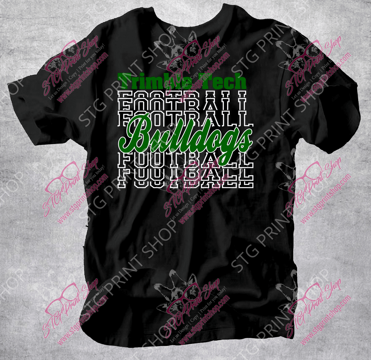 Trimble Tech Football v2 - by My Store - bulldogs, high school football, spirit wear, trimble tech