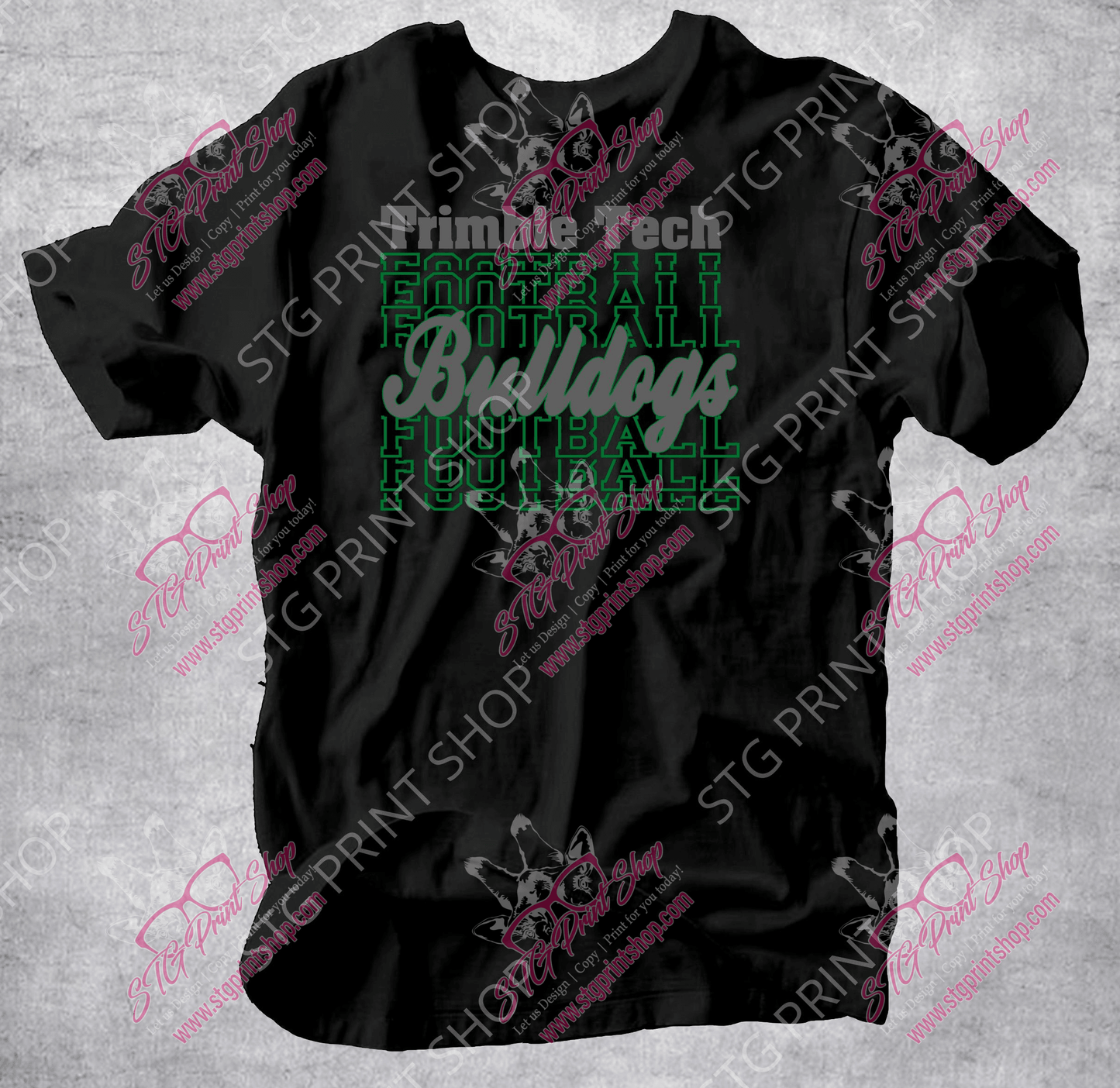 Trimble Tech Football v2 - by My Store - bulldogs, high school football, spirit wear, trimble tech