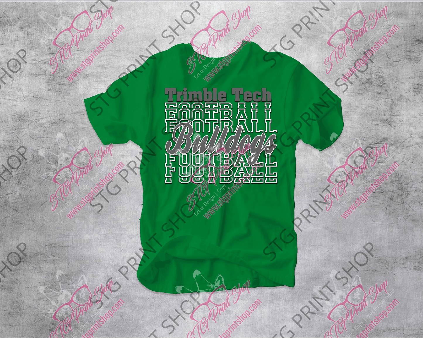 Trimble Tech Football v2 - by My Store - bulldogs, high school football, spirit wear, trimble tech