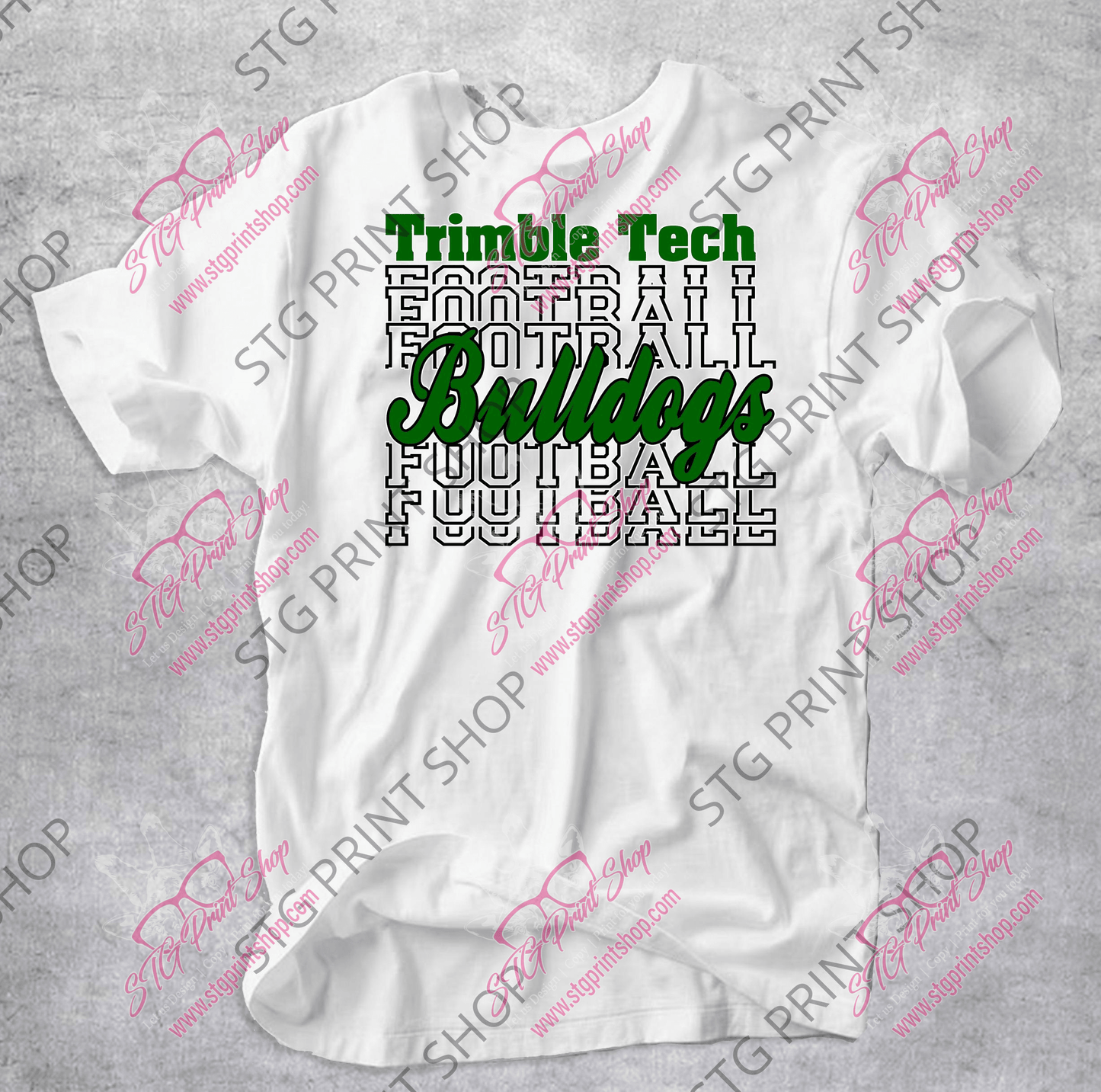 Trimble Tech Football v2 - by My Store - bulldogs, high school football, spirit wear, trimble tech