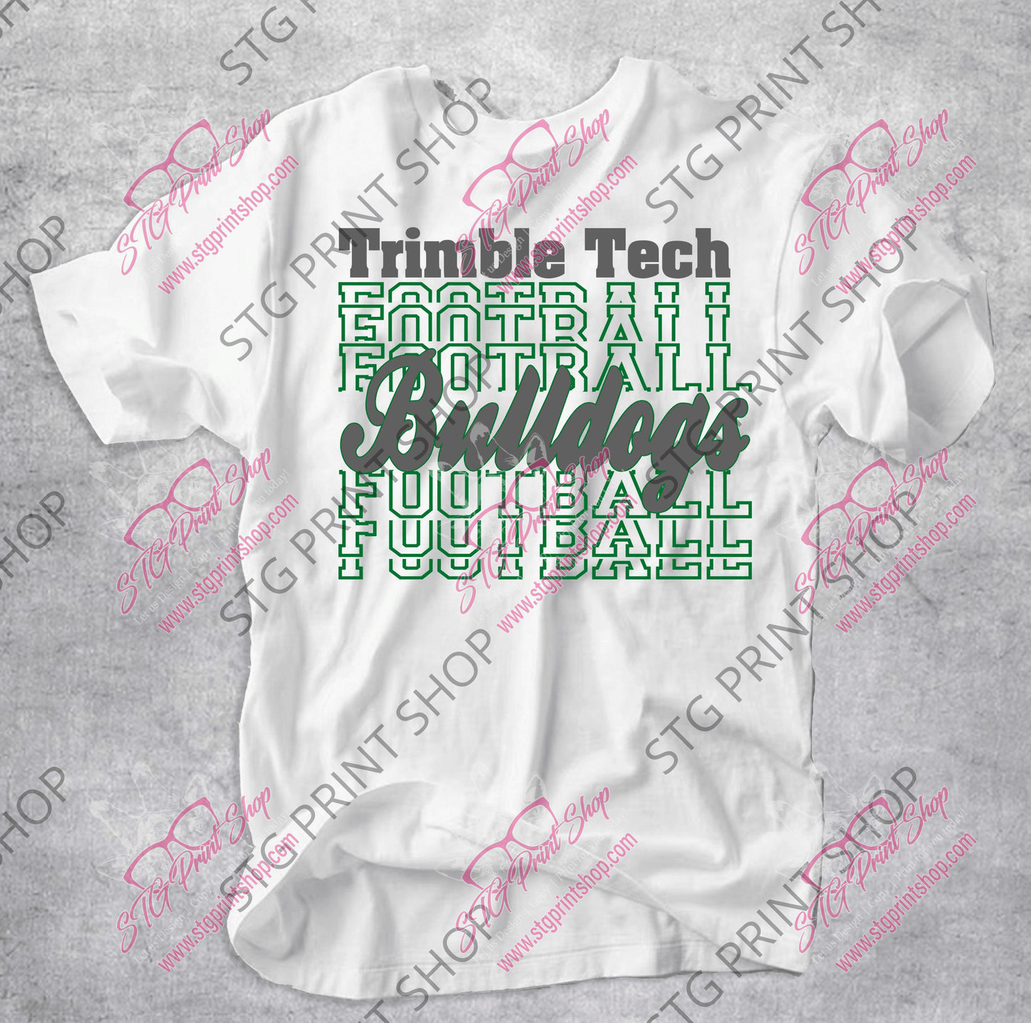 Trimble Tech Football v2 - by My Store - bulldogs, high school football, spirit wear, trimble tech