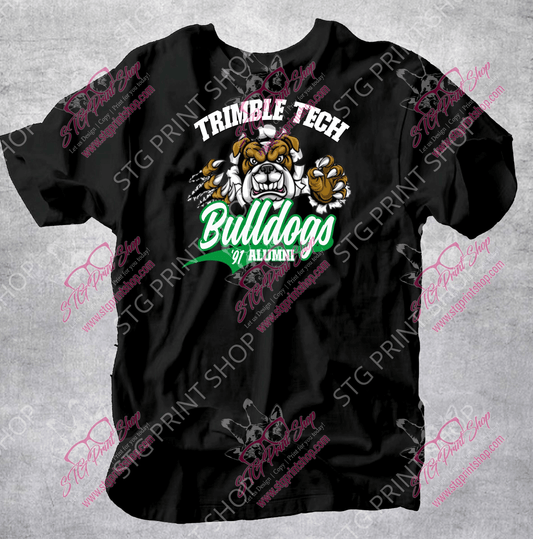 Trimble Tech Alumni Tshirt -  by STG Print Shop - bulldogs, high school football, spirit wear, trimble tech