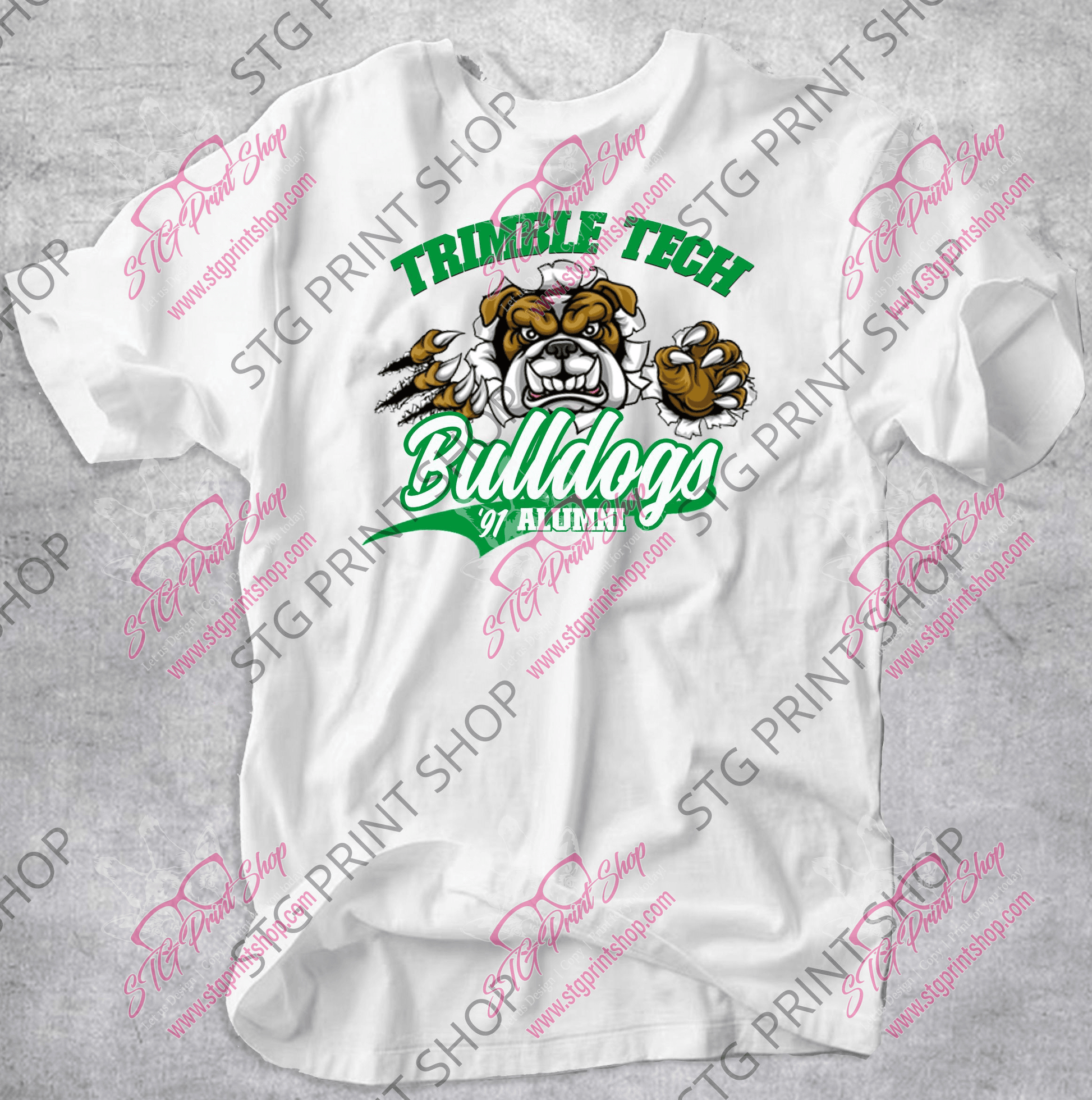 Trimble Tech Alumni Tshirt -  by STG Print Shop - bulldogs, high school football, spirit wear, trimble tech