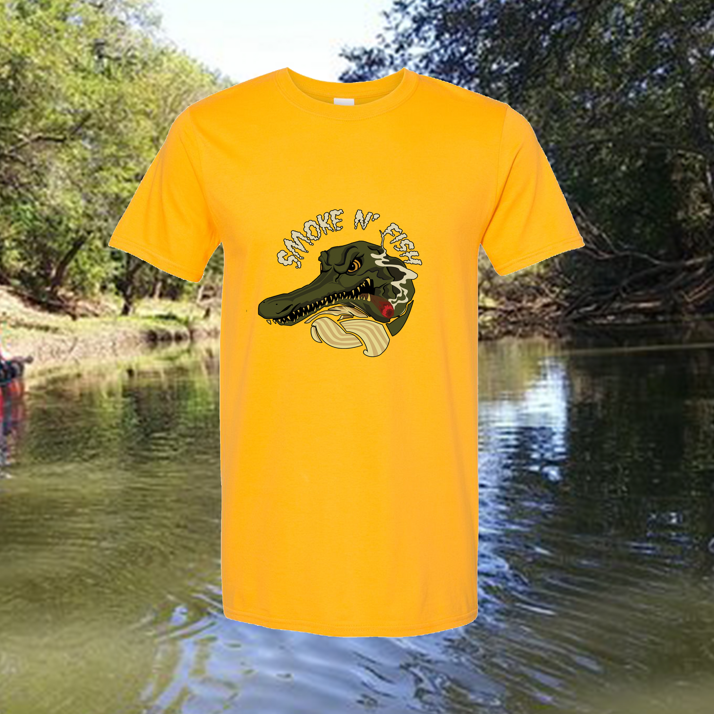 Smoke N Fish Tshirt – CeeLowTheHooker Official Merch