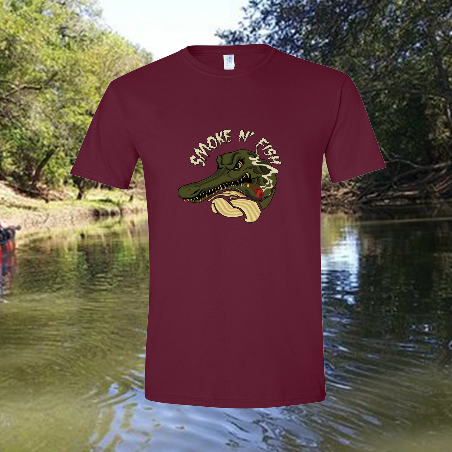 Smoke N Fish Tshirt – CeeLowTheHooker Official Merch
