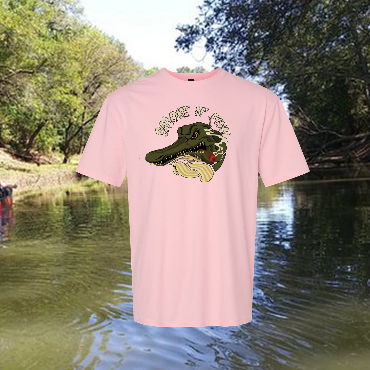 Smoke N Fish Tshirt – CeeLowTheHooker Official Merch