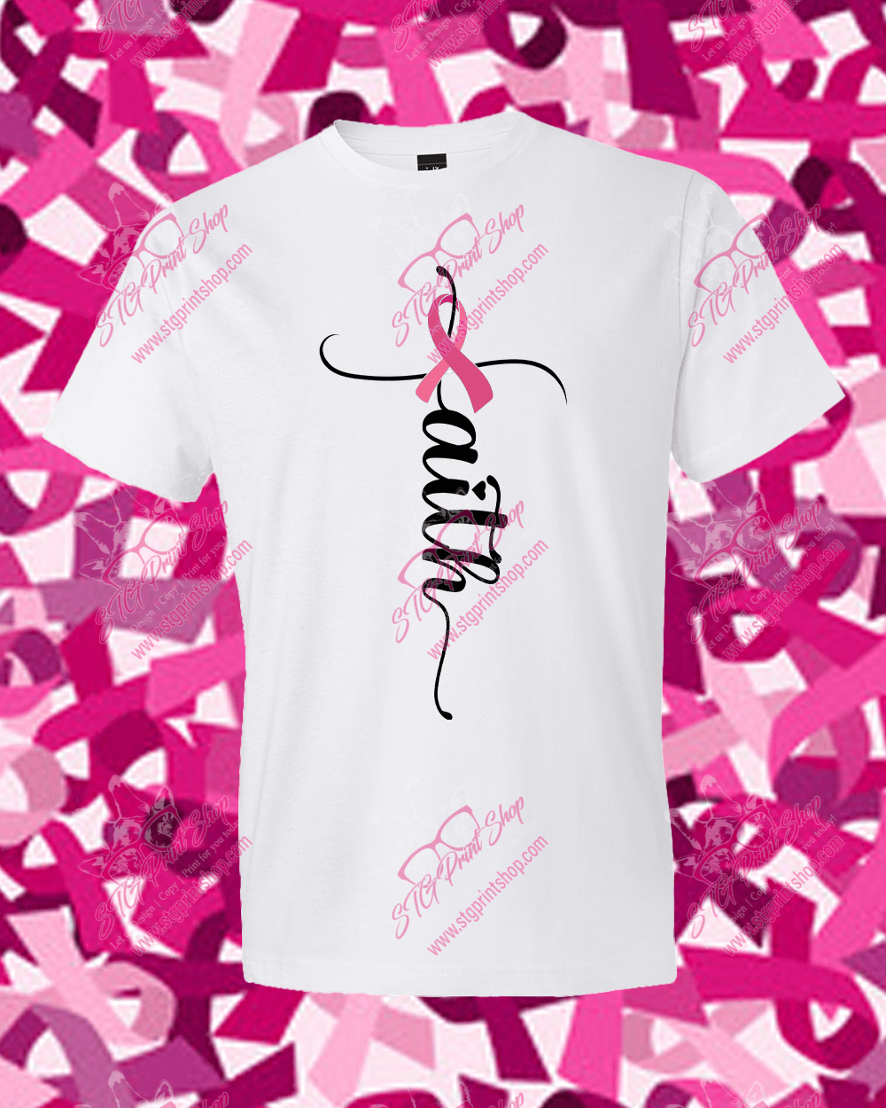 Cancer Awareness - Faith Cross Ribbon